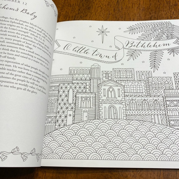 All is Bright Christian Christmas devotion and coloring book - Picture 6 of 11